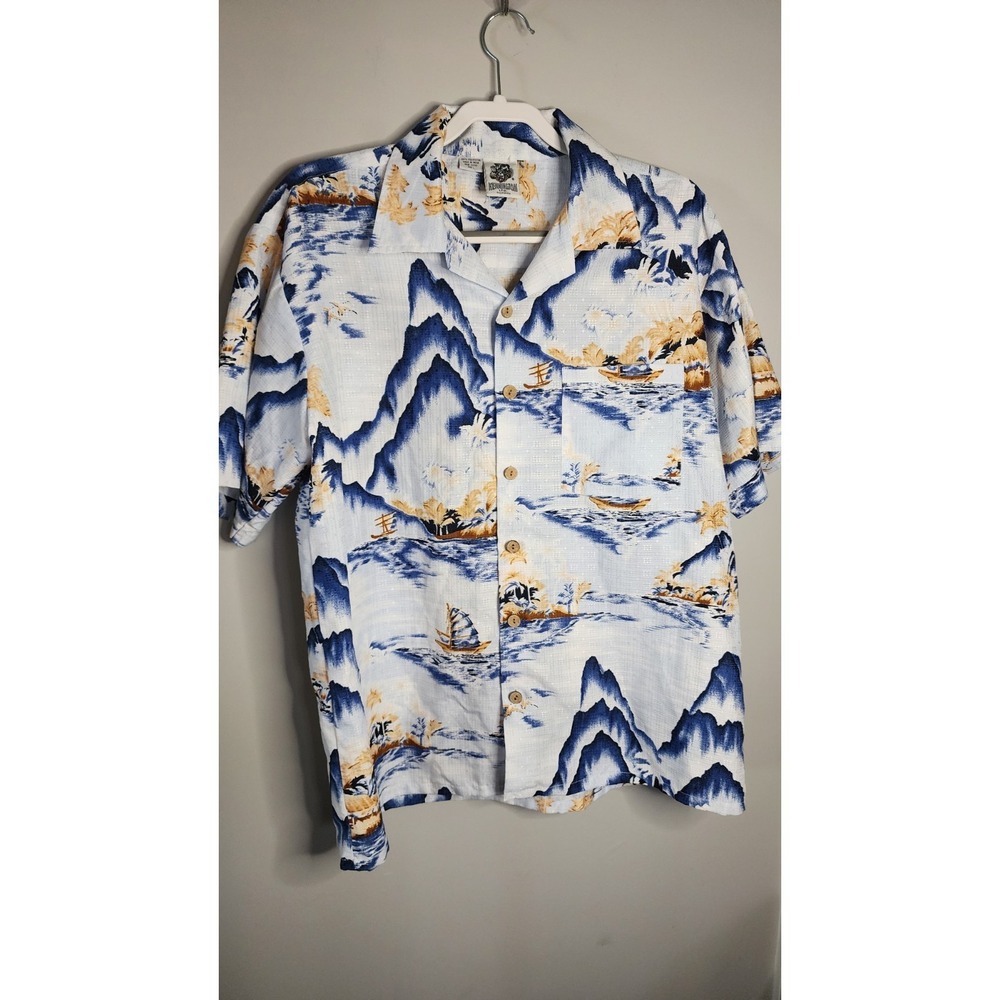 Vintage Kennington LTD Hawaiian Shirt California, Short‎ Sleeve, Rayon, Size L